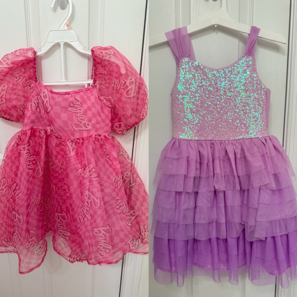 Barbie Pink and Purple Glittery Kids Costume Set